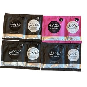 Set of Four (4) Avry Beauty Gel-Ohh! Jelly Home Pedicure Spa Bath/Foot Soak Rose